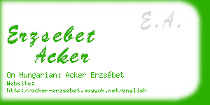 erzsebet acker business card